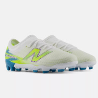 New Balance Furon V9 Team Grass Football Boots (FG) Kids White Yellow Blue