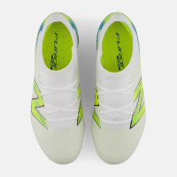 New Balance Furon V9 Team Grass Football Boots (FG) Kids White Yellow Blue