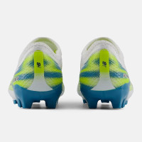 New Balance Furon V9 Team Grass Football Boots (FG) Kids White Yellow Blue