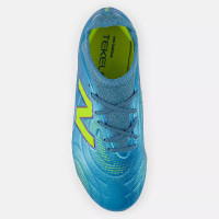 New Balance Tekela V5 Team Low Gras Football Boots (FG) Kids Metallic Blue Yellow
