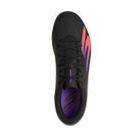 Skechers SKX_2 Low Academy Gras Voetbalschoenen (FG) Zwart Paars Neon