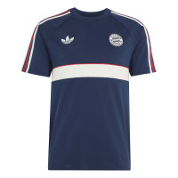 adidas Bayern München Originals T-Shirt Donkerblauw Wit