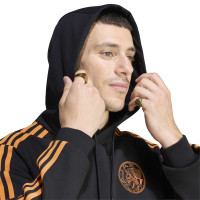 adidas Ajax Originals Tracksuit Hooded Black Orange