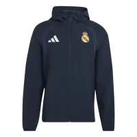 adidas Real Madrid Tiro Travel Training Jacket 2026-2027 Dark Blue White