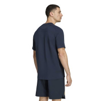 adidas Real Madrid Tiro Travel T-Shirt 2026-2027 Donkerblauw Wit