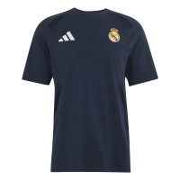 adidas Real Madrid Tiro Travel T-Shirt 2026-2027 Donkerblauw Wit