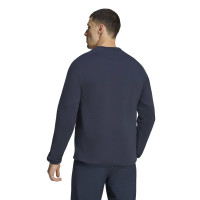 adidas Real Madrid Tiro Travel Crew Sweater 2026-2027 Donkerblauw Wit