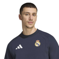 adidas Real Madrid Tiro Travel Crew Sweater 2026-2027 Donkerblauw Wit