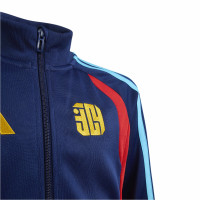 adidas Lamine Yamal Trainingspak Kids Donkerblauw Rood Blauw Oranje