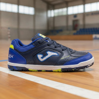Joma Top Flex Zaalvoetbalschoenen (IN) Kids Donkerblauw Blauw Geel