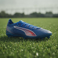PUMA Ultra 6 Match Gras / Kunstgras Voetbalschoenen (MG) Blauw Wit Felrood