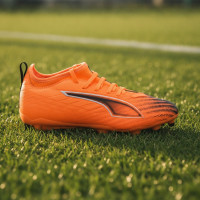 PUMA Ultra 6 Match Gras / Kunstgras Voetbalschoenen (MG) Kids Oranje Zwart Zilver