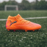 PUMA Future 8 Ultimate IJzeren-Nop Voetbalschoenen (SG) Oranje Roze Zwart