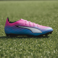 PUMA Ultra 6 Ultimate Carbon Gras Voetbalschoenen (FG) Felroze Blauw Geel