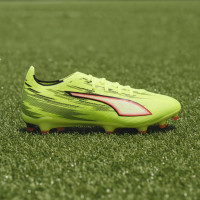 PUMA Ultra 6 Match Grass/Artificial Grass Football Boots (MG) Neon Yellow Red Black