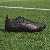 PUMA Ultra 6 Pro Grass/Artificial Grass Football Boots (MG) Black Red