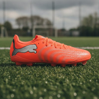 PUMA Future 9 Play Gras / Kunstgras Voetbalschoenen (MG) Felrood Zilver Zwart