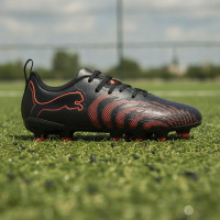PUMA Future 9 Play Grass/Artificial Grass Football Boots (MG) Kids Black Red