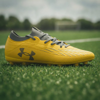Under Armour Magnetico Select 4.0 Gras Voetbalschoenen (FG) Kids Geel Grijs