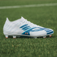 Under Armour Shadow Pro 4 Grass Football Boots (FG) White Dark Blue Azure Orange