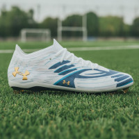 Under Armour Shadow Elite 4 Mach Football Boots (FG) White Dark Blue Azure Orange