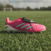 adidas Predator Elite FT Gras Voetbalschoenen (FG) Kids Felroze Zilvergrijs Zwart Goud