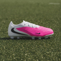 Nike Phantom 6 Low Pro Grass/Artificial Grass Football Boots (MG) Kids White Hot Pink Black