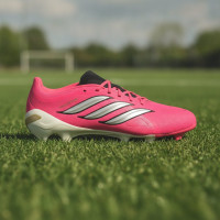 adidas Predator League Gras Voetbalschoenen (FG) Felroze Zilvergrijs Zwart Goud