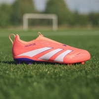 adidas Predator League Laceless Grass/Artificial Grass Football Boots (MG) Kids Orange White Blue