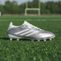 adidas Copa Pure IV League Gras Voetbalschoenen (FG) Zilver Wit Donkergrijs