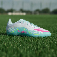 adidas F50 Messi Elite Gras Voetbalschoenen (FG) Kids Wit Turquoise Roze