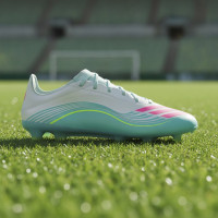 adidas F50 Messi Pro Gras Voetbalschoenen (FG) Wit Turquoise Roze