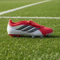 adidas Predator League FT IJzeren-Nop Voetbalschoenen (SG) Rood Wit Zwart