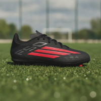 adidas F50 League Grass/Artificial Grass Football Boots (MG) Kids Black Red Dark Grey