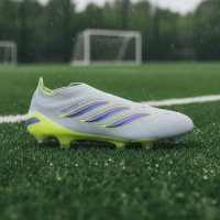 adidas Predator Elite Veterloze IJzeren-Nop Voetbalschoenen (SG) Lichtblauw Blauw Geel
