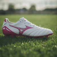 Mizuno Morelia Neo IV Pro Gras Football Boots (FG) White Pink