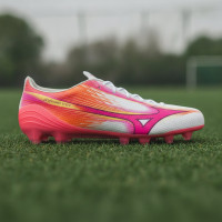 Mizuno Alpha III Japan Grass Football Boots (FG) White Pink Orange