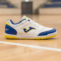 Joma Top Flex Zaalvoetbalschoenen (IN) Kids Wit Blauw Geel