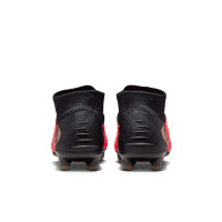 Nike Phantom 6 High Elite Gras Voetbalschoenen (FG) Zwart Felrood Goud