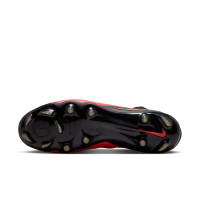 Nike Phantom 6 High Elite Gras Voetbalschoenen (FG) Zwart Felrood Goud