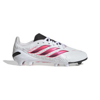 adidas Predator League Gras Voetbalschoenen (FG) Kids Wit Zwart Roze