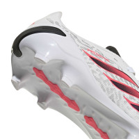adidas Predator League Gras Voetbalschoenen (FG) Kids Wit Zwart Roze