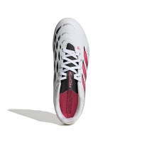adidas Predator Club Gras / Kunstgras Voetbalschoenen (MG) Kids Wit Zwart Roze