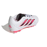 adidas Predator Club Gras / Kunstgras Voetbalschoenen (MG) Kids Wit Zwart Roze
