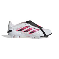 adidas Predator League FT Gras Voetbalschoenen (FG) Kids Wit Zwart Roze