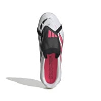 adidas Predator League FT Gras Voetbalschoenen (FG) Kids Wit Zwart Roze