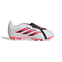 adidas Predator Club FT Gras / Kunstgras Voetbalschoenen (MG) Kids Wit Zwart Roze
