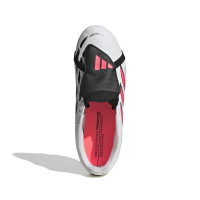 adidas Predator Club FT Gras / Kunstgras Voetbalschoenen (MG) Kids Wit Zwart Roze