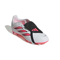 adidas Predator Club FT Gras / Kunstgras Voetbalschoenen (MG) Kids Wit Zwart Roze