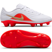 Nike Tiempo Maestro Club Grass/Artificial Grass Football Boots (MG) Toddlers White Bright Red Gold